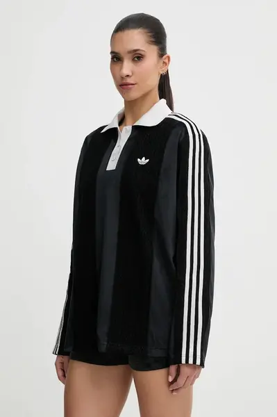 Tričko s dlouhým rukávem adidas Originals černá barva, KR7652