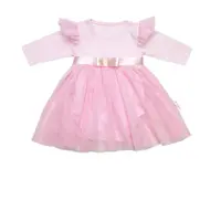 Baby Nellys Luxusní 4D slavnostní sada oblečení pro miminko Girl - růžová vel.  68