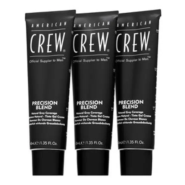 American Crew Precision Blend Natural Gray Coverage barva na vlasy pro muže Medium Ash 5-6 3 x 40 ml