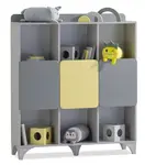 Skříňka na hračky raundo - šedá