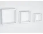 Sada 3 poliček Quadrio, bílé