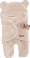 Z&Z Chlupáčková zavinovačka s kapucí a nožičkama, Medvídek, pudrově růžová