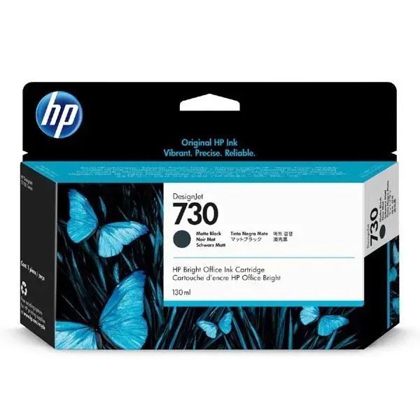 HP 730 P2V65A matně černá (matte black) originální cartridge