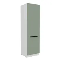 Vysoká potravinová skříňka Aria 60 DK-210 2F Barva korpusu: Bílá, Barva dvířek: SA - Aquamarine AFM