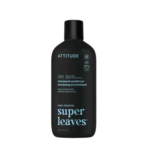 Pánsky upokojujúci šampón a kondicionér 2v1 ATTITUDE Super leaves - Eukalyptus a Šalvia