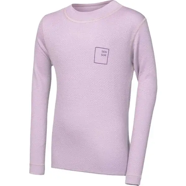 Sensor MERINO DF LOGO UP Dětské funkční triko, fialová, velikost