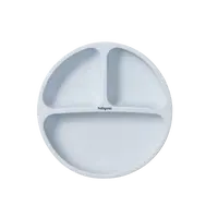 BABYONO Talíř silikonový s přísavkou - blue 6m+