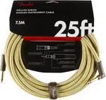 Fender Deluxe Series 25' Instrument Cable Tweed Angled
