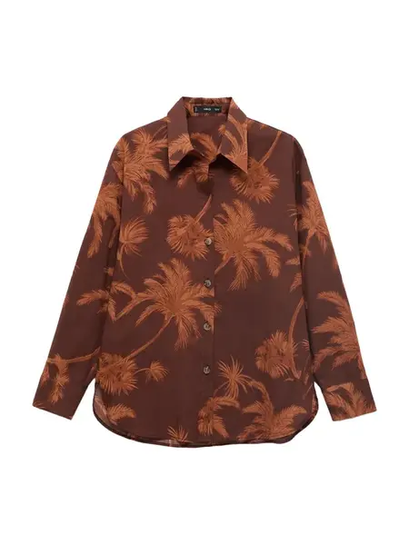 MANGO Blúzka 'LANA'  gaštanová / koňaková