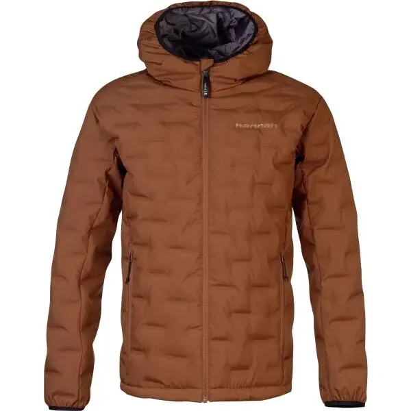 Hannah ZAZU Pánska zimná páperová bunda, hnedá, veľkosť