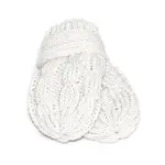 Baby Nellys Zimní pletené  kojenecké rukavičky se vzorem - bílé, vel. 56/68