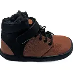 PEGRES BF 40 0.1 Dětská zimní barefoot obuv, hnědá, velikost