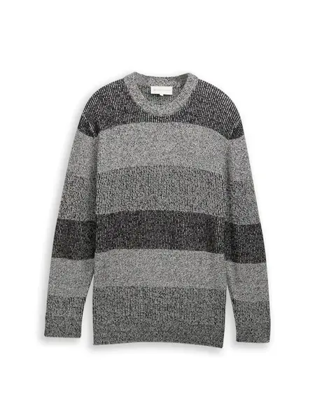 TOM TAILOR DENIM Sveter  sivá / antracitová / grafitová