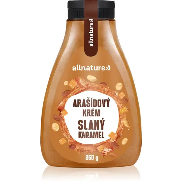 Allnature Arašídový krém Slaný karamel ořechová pomazánka 260 g