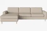 Pohovka Scandinavia 3 místná s lenoškou vlevo, více variant - Bolia Látka: kolekce London | barva - světle béžová, Nožičky: bílý dub 13 cm