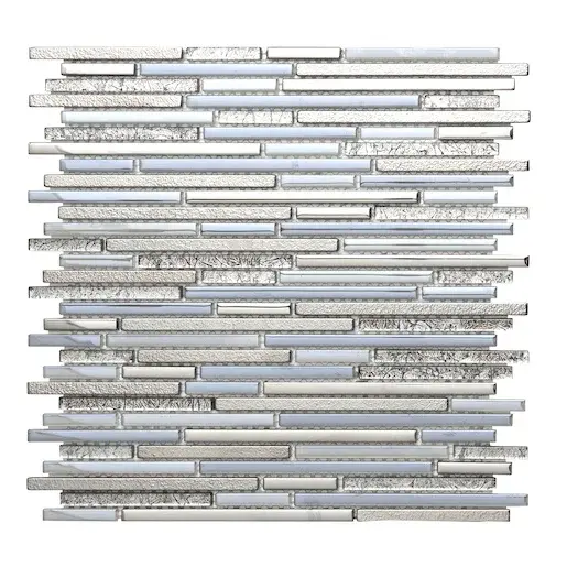 Sklenená mozaika Premium Mosaic platin 30x30 cm lesk MOSMIXPLATIN