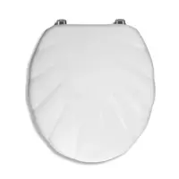 Wc doska Novaservis z dreva v bielej farbe WC/MUSLELYRA