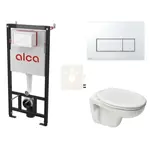 Cenovo zvýhodnený závesný WC set Alca do ľahkých stien / predstenová montáž + WC Ceramia S-Line Pro SIKOASP8