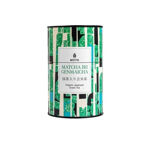 MOYA Organic japanese green tea, Matcha iri genmaicha 60 g