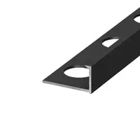 Ukončovacia lišta "L" Eviso čierna matná, hliník dĺžka 270 cm, výška hrany 8 mm, ALBL0308