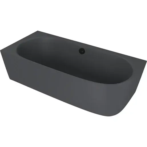 Polysan Sussi voľne stojaca vaňa 160x70 cm liaty mramor ľavá antracit antracit 90191L.51