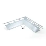 Roh k odkvapnicovému profi 90° H9 vnútorný Havos, hliník prírodná výška hrany 9 mm, RALOPVNI940