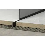 Lišta ľavá Havos čierna, nerez komaxit, dĺžka 200 cm, výška hrany 12,5 mm, SPNRZK12200LC