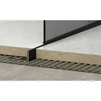 Lišta ľavá Havos čierna, nerez komaxit, dĺžka 200 cm, výška hrany 12,5 mm, SPNRZK12200LC