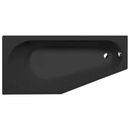 Polysan TIGRA L asymetrická vaňa 80x170 cm akrylát ľavá čierna 90111BM