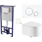 Závesný WC set do ľahkých stien / predstenová SAT SIKOSSTOR7276K