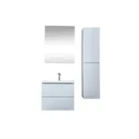 Kúpeľňová skrinka s umývadlom SAT B-Way 59x50x45 cm biela lesk KSETBWAY17