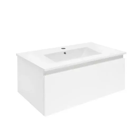 Kúpeľňová skrinka s umývadlom SAT B-WAY 79x30x45 cm biely lesk BWAY80WU4