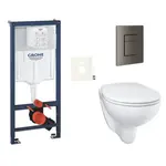 Závesný wc set do ľahkých stien / predstenová montáž GROHE Bau Ceramic SIKOGRSBAUSCAL0