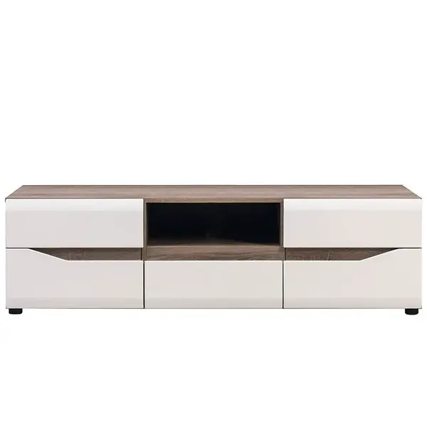 Tv stolek Lionel Li01 dub sonoma/bílá