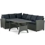 Zahradní rohová souprava Stanso šedá