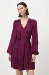 Šaty Medicine vínová barva, mini