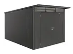 Domek na nářadí AVANTGARDE A8, šedá metalíza, dvoukřídlé dveře BH17089