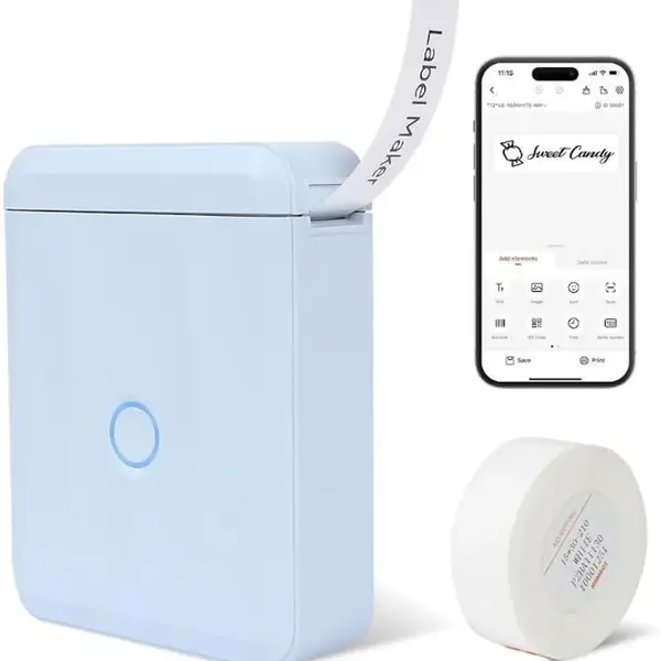 Niimbot D110-M Smart 1AA56301619, štítkovač, modrý + role štítků