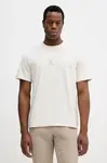 Bavlněné tričko Calvin Klein Jeans pánské, béžová barva, s aplikací, LV04RD253G