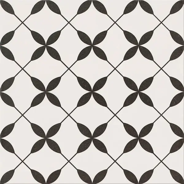 Dlažba Clover black pattern 29,8/29,8