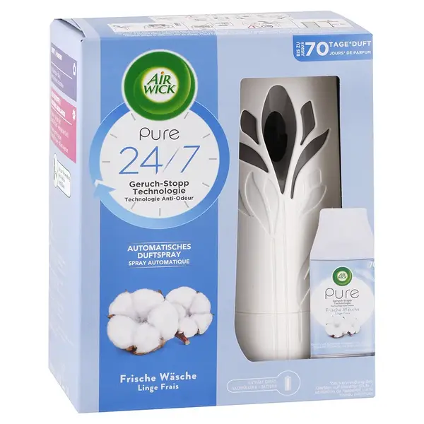 Air Wick Freshmatic Pure osviežovač vzduchu s dávkovačom Jemná bavlna 250 ml