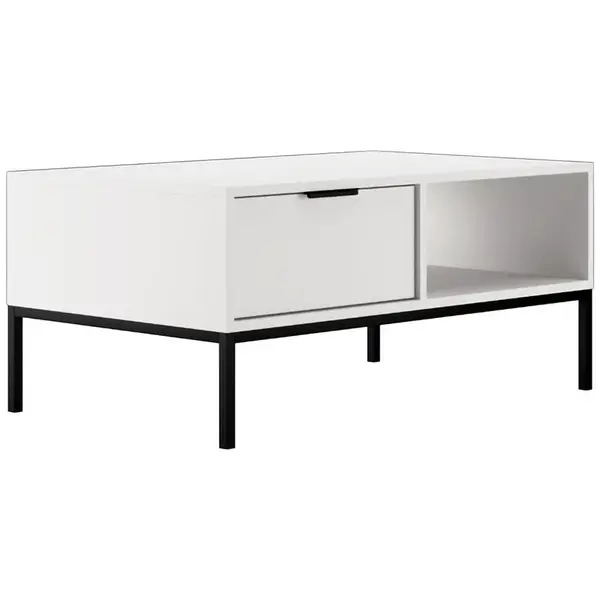 Konferenční stolek 100 Austin bílá/černá