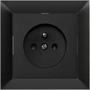 Zásuvka 2P+PE Medium černá