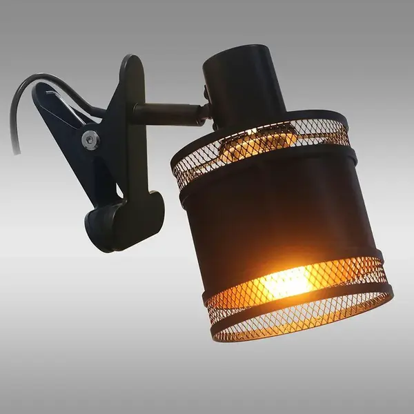 Lampa s klipom METALOPIK 49032 čierna/zlatá K1