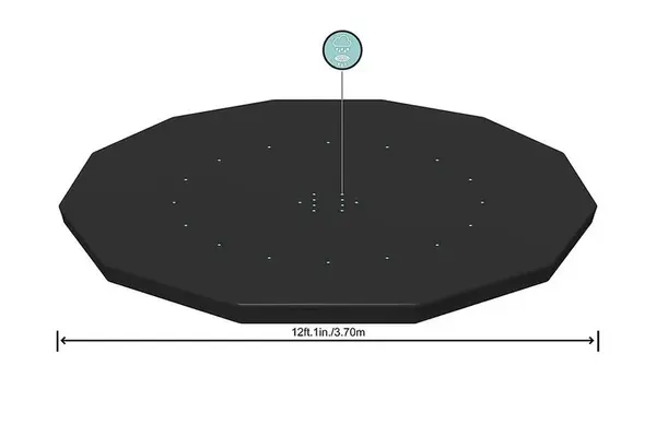 Univerzálna krycia plachta na bazén 3,66 m 58037