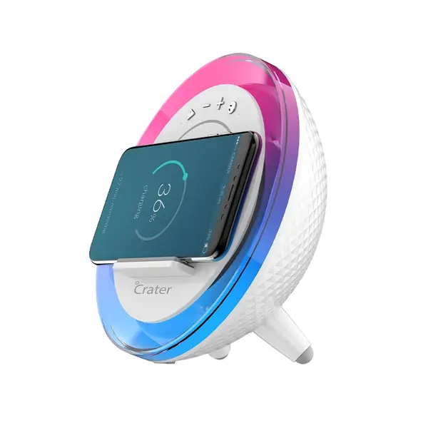 Noční lampa s RGB světlem, nabíječkou chytrého telefonu a reproduktorem