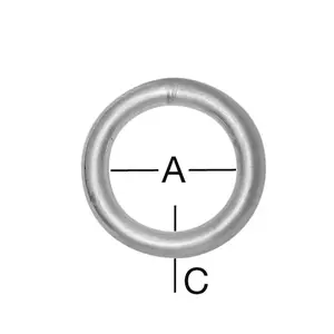 Kroužek 40 x 8 mm zn 2 ks