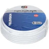 Koaxiální kabel 10m 1,02/7mm bílý