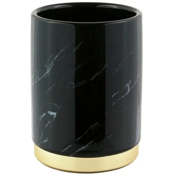 Pohár keramika čierno-zlatý