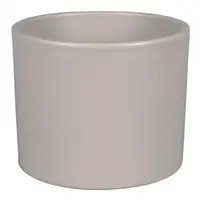 Obal na kvetináč ZEUS PALETE keramický tmavobéžový mat 11 cm